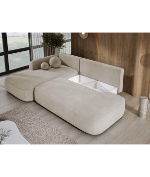 Narożnik wolnostojący BABU układ L Lewy Tkanina CLOUD 03