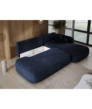 Narożnik wolnostojący BABU układ L Prawy Tkanina CLOUD 79