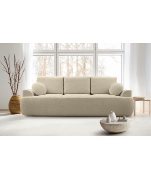 Sofa dwuosobowa VELO wolnostojący z funkcją spania w tkaninie Coral 50