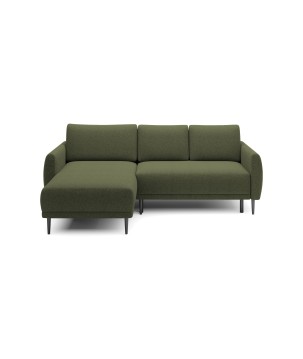 Narożnik BONO z funkcją spania Drewniane nóżki Eleganckie podłokietniki Głębokie siedzisko Lewa strona Barrel 38