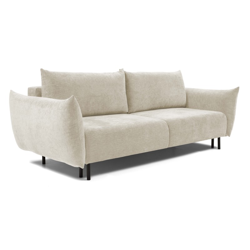 Sofa ADEL z funkcja spania i pojemnikiem ECRU OVER THE HORIZON 03