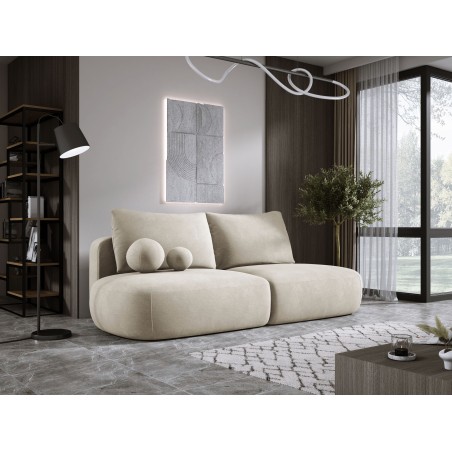 Sofa BABU z funkcja spania i pojemnikiem BEŻOWY CLOUD 03