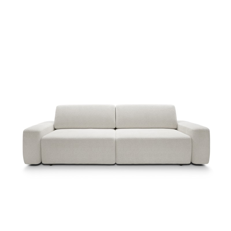 Sofa BOULI z funkcja spania i pojemnikiem BEŻOWY RAVEN 21