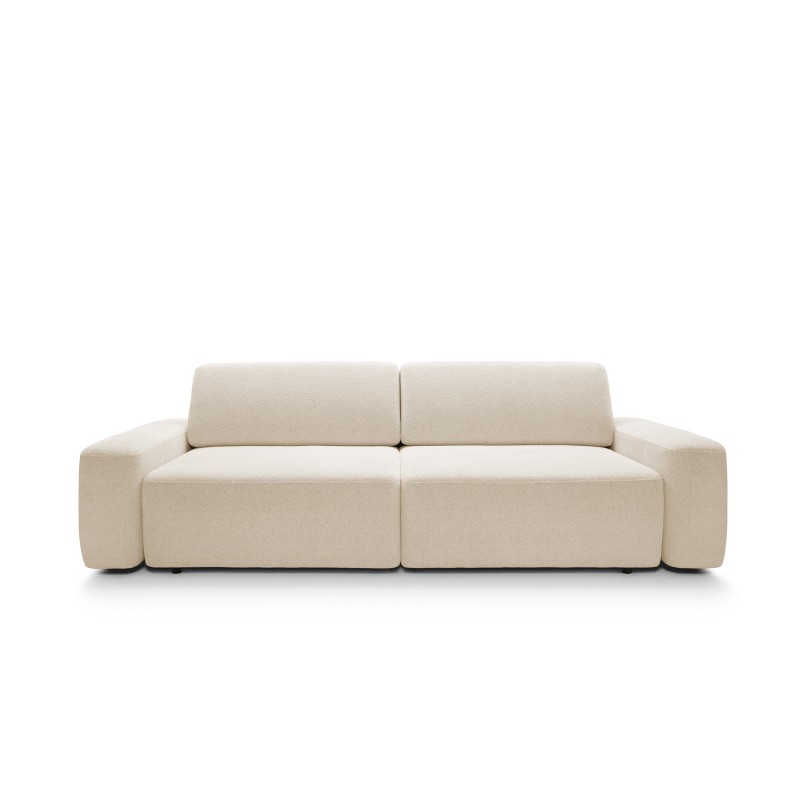 Sofa BOULI z funkcja spania i pojemnikiem PIASKOWY RAVEN 28