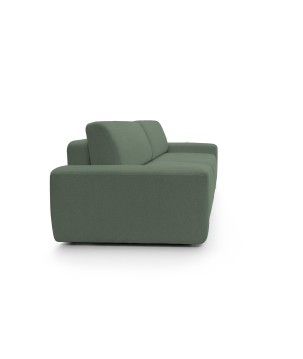 Sofa BOULI z funkcja spania i pojemnikiem ZIELONY RAVEN 77