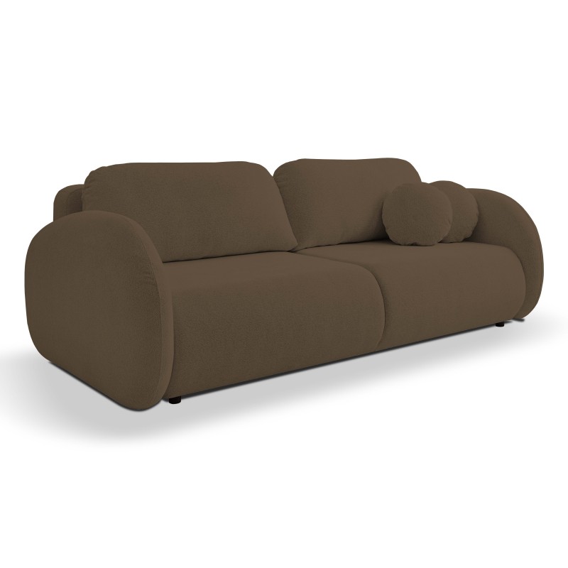 Sofa LOOP z funkcja spania i pojemnikiem BRĄZOWY RAVEN 45