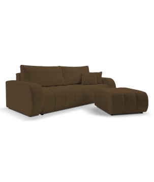 Sofa BALOO z funkcja spania i pojemnikiem BRĄZOWY LAMBI 04