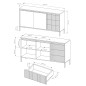 Komoda SENSO 2D3S push-to-open