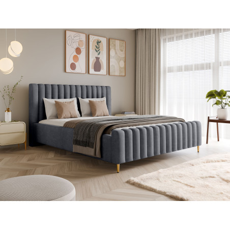 Łóżko tapicerowane Lux z pojemnikiem i zagłówkiem