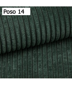 Kanapa KASJO Prawostronny Sofo-Narożnik z funkcją spania i poduszkami, 2x pojemnik POSO 014 Zielony DOMOHOME