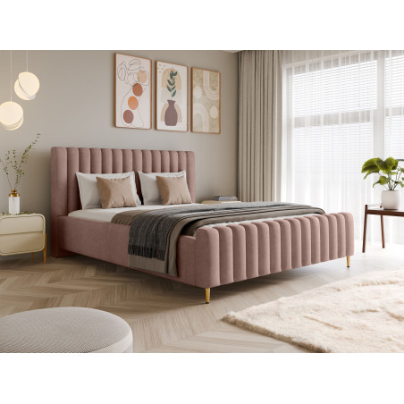 Łóżko tapicerowane Lux z pojemnikiem i zagłówkiem