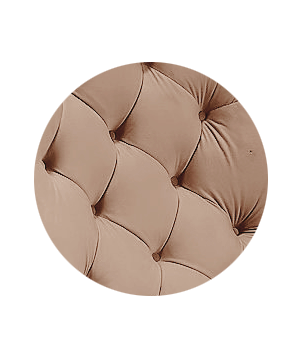 Fotel USZAK bujany tapicerowany z podłokietnikami, kolor Cappuccino tkanina MAGIC VELVET