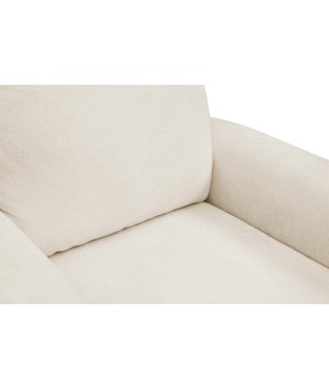 Fotel BOHO na drewnianych nogach z oparciem i podłokietnikami w tkaninie Perfect Harmony 07