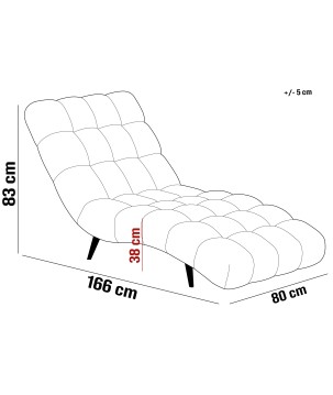 Fotel Szezlong 80 DELFI 1 osobowy w tkanininie RIVIERA 41 WERSAL