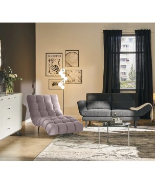 Fotel Szezlong 80 DELFI 1 osobowy w tkanininie RIVIERA 62 WERSAL
