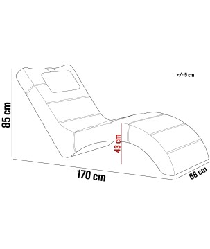 Fotel Szezlong 70 LOS ANGELES 1 osobowy w tkanininie CLOUD 91 WERSAL