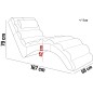 Fotel Szezlong 70 MIAMI 1 osobowy w tkanininie VOGUE WERSAL
