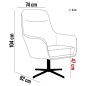 Fotel obrotowy POLO w tkanininie MATT VELVET 38 WERSAL