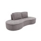 Sofa MOLLY z funkcja spania i pojemnikiem SZARY JEDWAB ABRIAMO 07