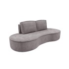 Sofa MOLLY z funkcja spania i pojemnikiem SZARY JEDWAB ABRIAMO 07