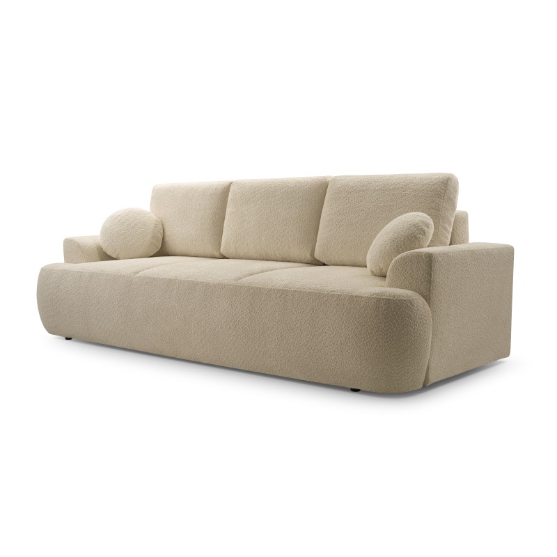 Sofa VELO z funkcja spania i pojemnikiem BEŻOWY CORAL 50