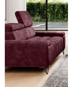 Sofa PALLADIO 2 osobowa z regulowanymi zagłówkami MONOLITH 69 WERSAL