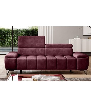 Sofa PALLADIO 3 osobowa z regulowanymi zagłówkami MONOLITH 69 WERSAL