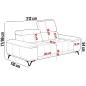Sofa PALLADIO 3 osobowa z regulowanymi zagłówkami MONOLITH 97 WERSAL
