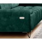 Sofa PALLADIO 2 osobowa z elektrycznym systemem rozkładania siedziska regulowane zagłówki MONOLITH 37 WERSAL