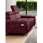 Sofa PALLADIO 2 osobowa z elektrycznym systemem rozkładania siedziska regulowane zagłówki MONOLITH 69 WERSAL