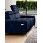 Sofa PALLADIO 2 osobowa z elektrycznym systemem rozkładania siedziska regulowane zagłówki MONOLITH 79 WERSAL