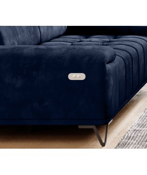 Sofa PALLADIO 2 osobowa z elektrycznym systemem rozkładania siedziska regulowane zagłówki MONOLITH 79 WERSAL