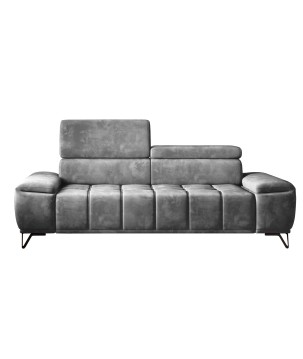 Sofa PALLADIO 2 osobowa z elektrycznym systemem rozkładania siedziska regulowane zagłówki MONOLITH 85 WERSAL