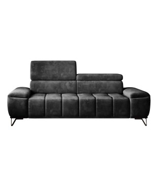 Sofa PALLADIO 2 osobowa z elektrycznym systemem rozkładania siedziska regulowane zagłówki MONOLITH 97 WERSAL