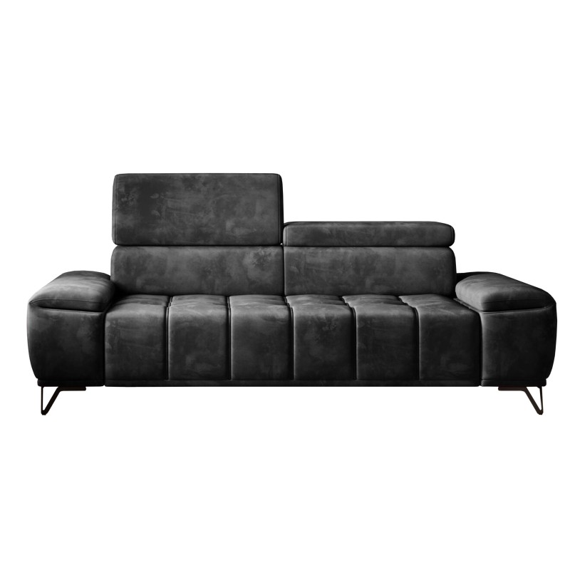 Sofa PALLADIO 2 osobowa z elektrycznym systemem rozkładania siedziska regulowane zagłówki MONOLITH 97 WERSAL