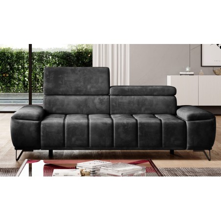 Sofa PALLADIO 2 osobowa z elektrycznym systemem rozkładania siedziska regulowane zagłówki MONOLITH 97 WERSAL