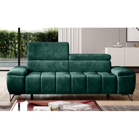 Sofa PALLADIO 3 osobowa z elektrycznym systemem rozkładania siedziska regulowane zagłówki MONOLITH 37 WERSAL