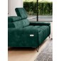 Sofa PALLADIO 3 osobowa z elektrycznym systemem rozkładania siedziska regulowane zagłówki MONOLITH 37 WERSAL