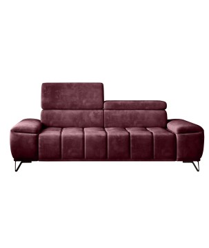 Sofa PALLADIO 3 osobowa z elektrycznym systemem rozkładania siedziska regulowane zagłówki MONOLITH 69 WERSAL