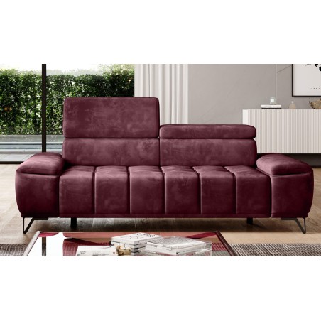 Sofa PALLADIO 3 osobowa z elektrycznym systemem rozkładania siedziska regulowane zagłówki MONOLITH 69 WERSAL