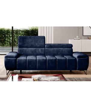 Sofa PALLADIO 3 osobowa z elektrycznym systemem rozkładania siedziska regulowane zagłówki MONOLITH 79 WERSAL