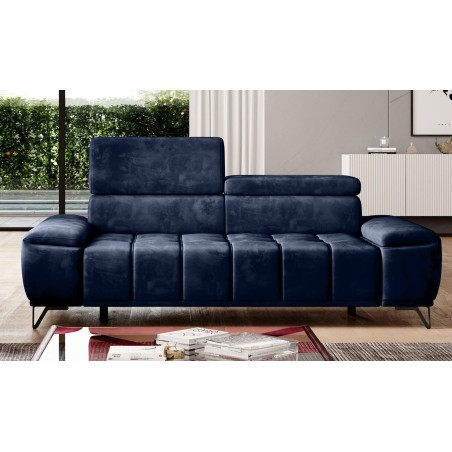 Sofa PALLADIO 3 osobowa z elektrycznym systemem rozkładania siedziska regulowane zagłówki MONOLITH 79 WERSAL
