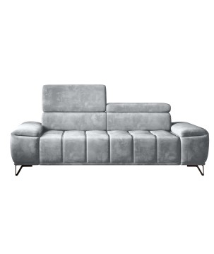 Sofa PALLADIO 3 osobowa z elektrycznym systemem rozkładania siedziska regulowane zagłówki MONOLITH 84 WERSAL