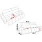 Sofa MATEO z funkcją RELAX i elektryczną regulacji siedziska tkanina PERFECT HARMONY 90 WERSAL
