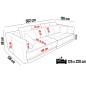 Sofa TIGA z funkcja spania Elektryczny System rozkładania CLOUD 97 WERSAL