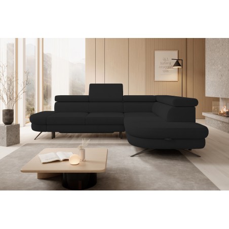 Narożnik OTIS L Prawostronny Regulowane Zagłówki wolnostojący tkanina AURORA 20 WERSAL