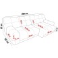 Sofa COCOON Big Sofa z elektryczną regulacją siedziska w tkaninie DressME 05 WERSAL