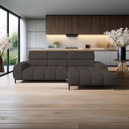 Narożnik PLAZA Mini Prawostronny w tkaninie Solar 28 WERSAL