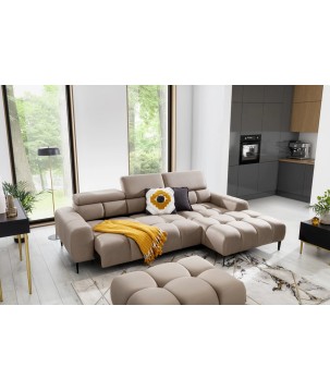 Narożnik PLAZA Mini Prawostronny w tkaninie Solar 28 WERSAL