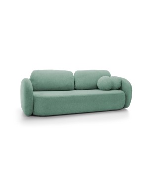 Sofa OLIO z funkcja spania i pojemnikiem TURKUSOWY ARAGON 75